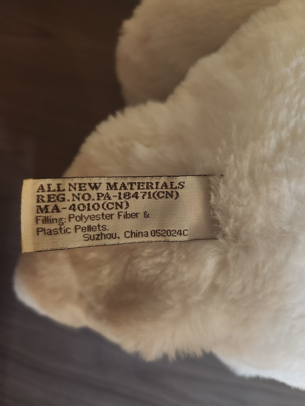 Plush White Bear with Blue Hat & Scarf - Soft Stuffed Animal - Picture 3 of 3